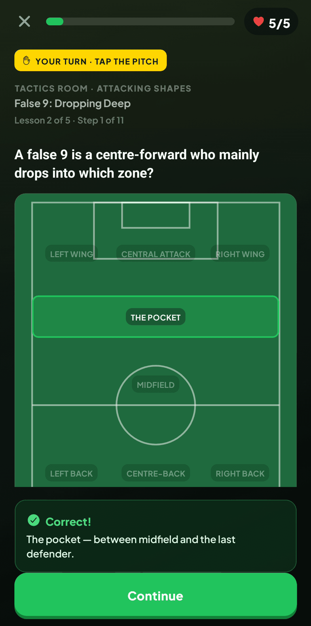 Academy · Instant feedback — FansBall Knowledge screenshot